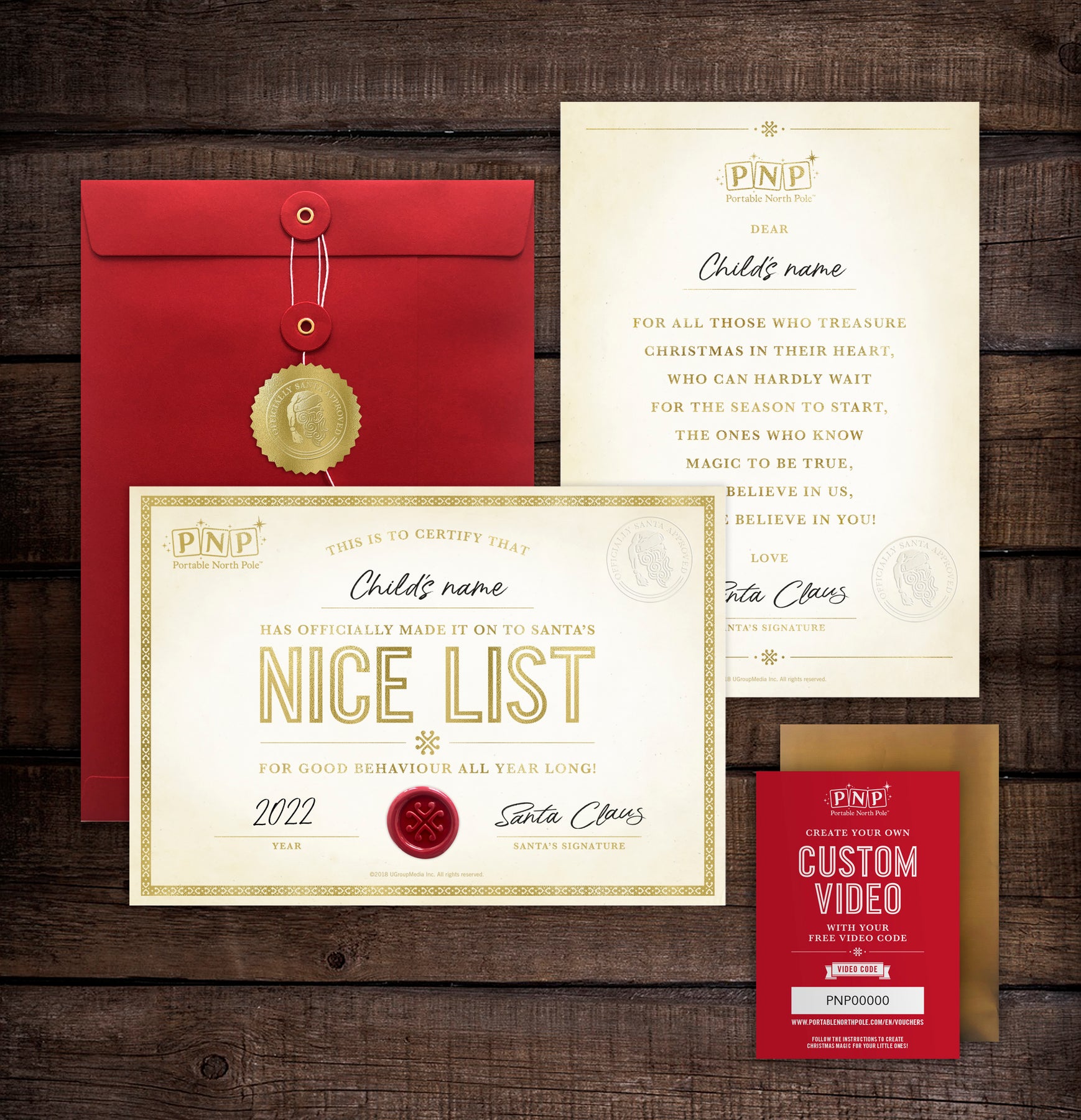 Personalised Certificate Letter from Santa My Design Collections